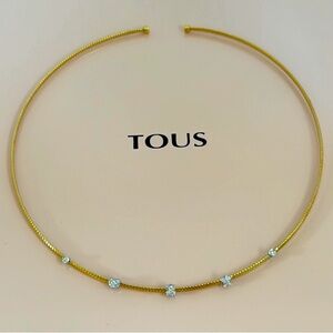 TOUS 18k real solid gold Diamonds necklace